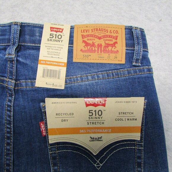 Levis 510 Skinny Jeans Flex Youth 14 Regular New - Picture 13 of 13